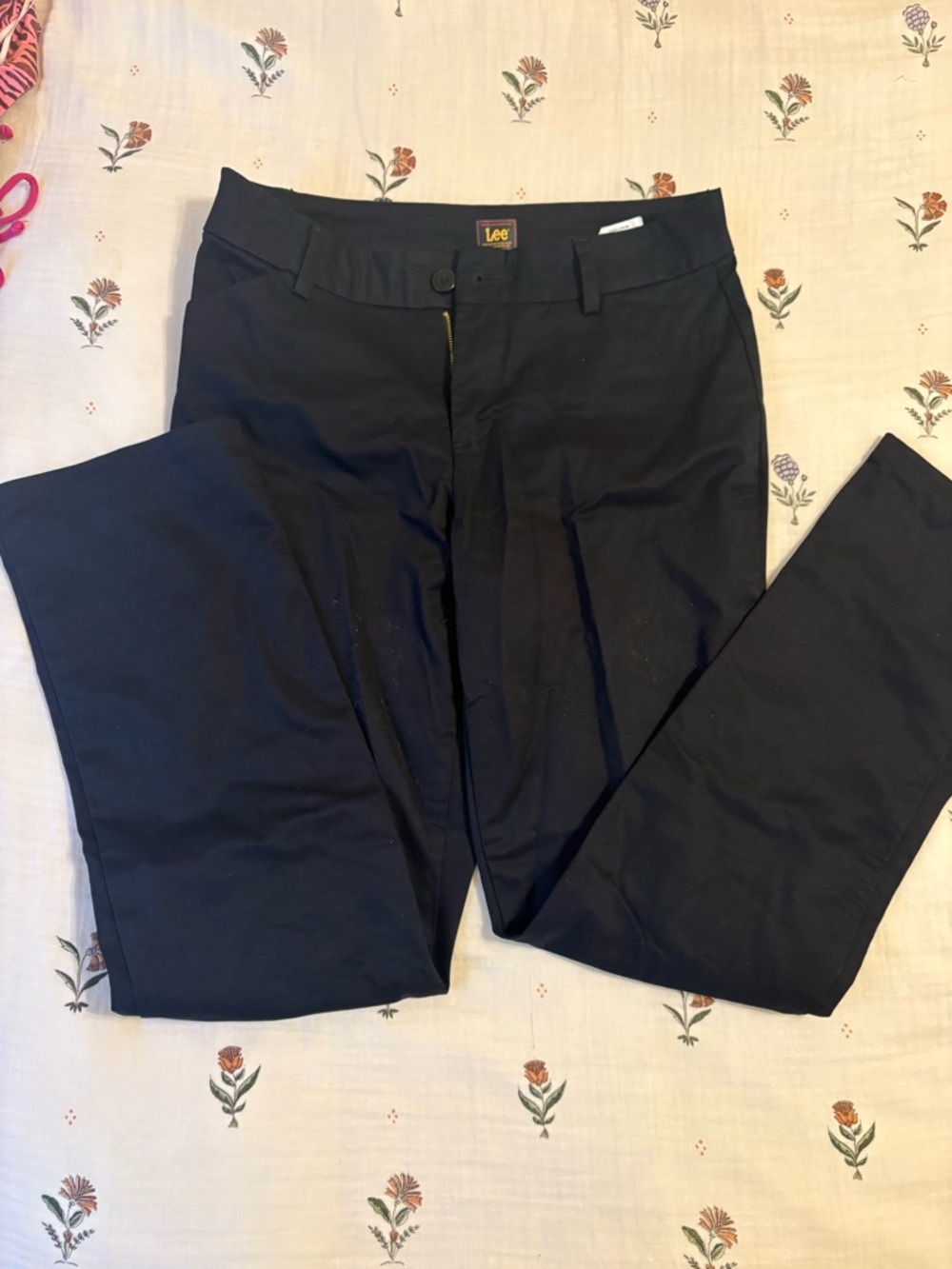 Lee Black Straight Fit Pants